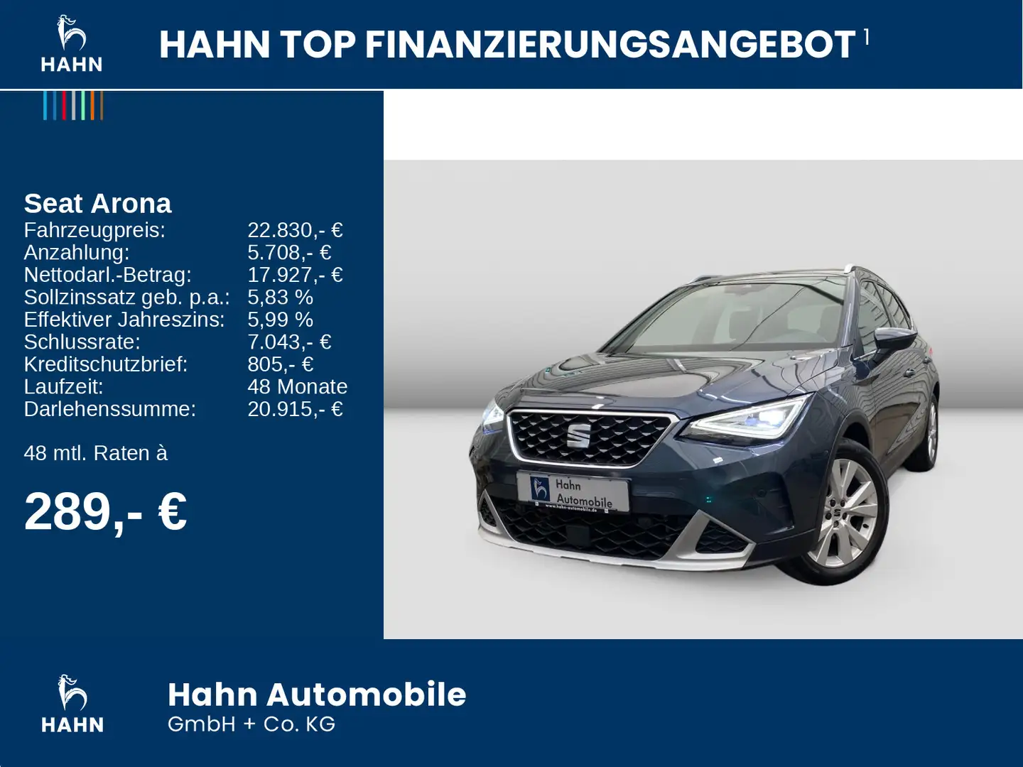 SEAT Arona 1.0 TSI DSG Xperience AHK Navi ACC LED Grau - 2