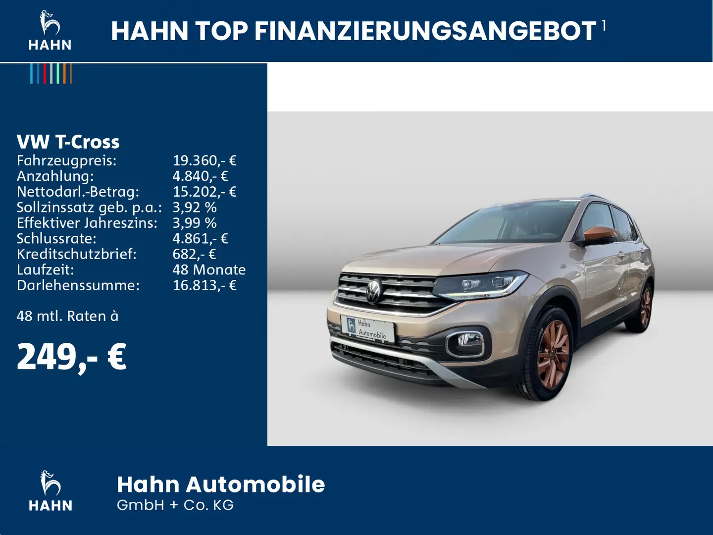 Volkswagen T-Cross Style "Penny Copper" 1.0TSI LED Navi ACC Orange - 2
