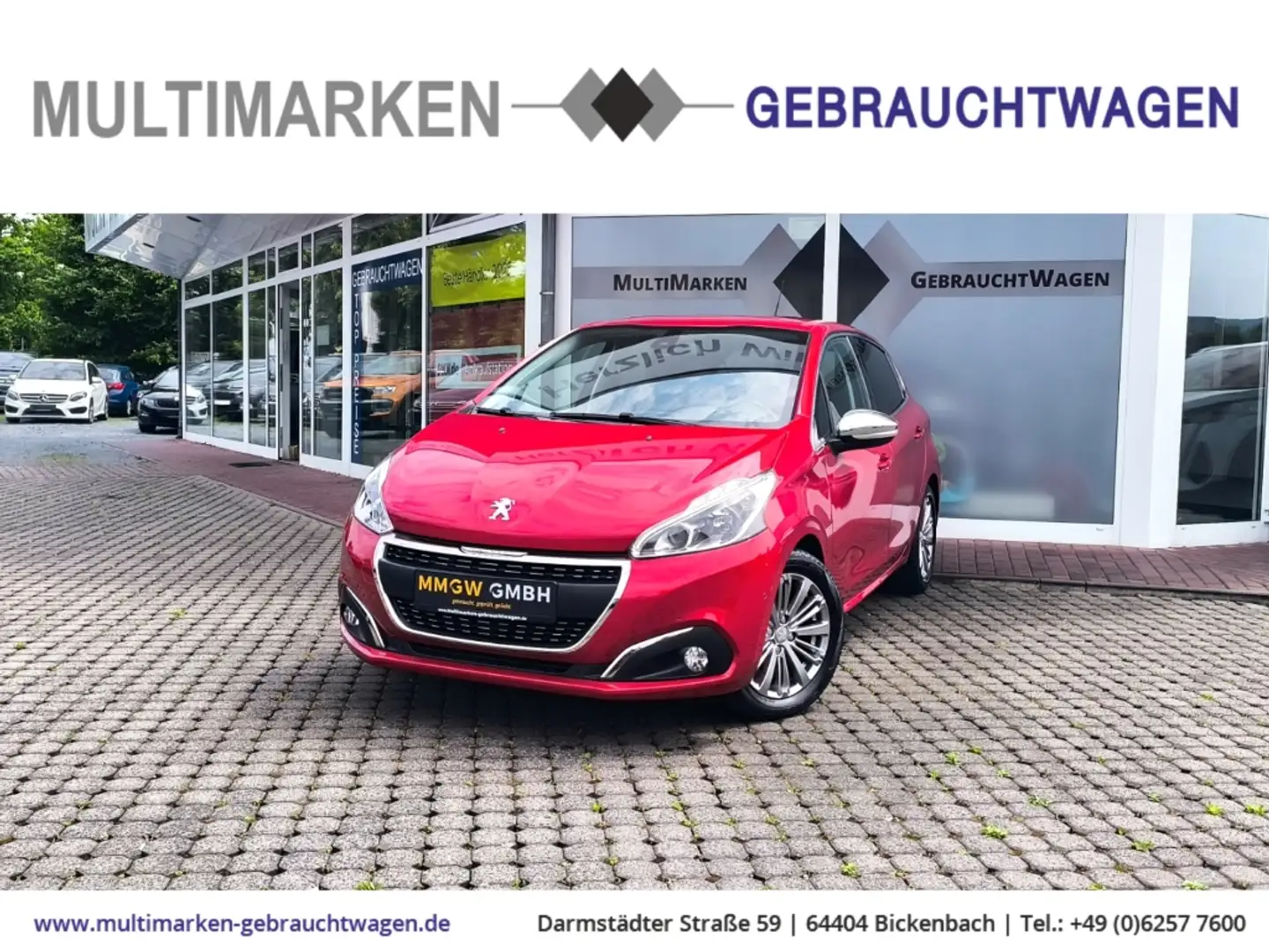 Peugeot 208 Allure 1.2 12V VTi PureTech 82 EU6d-T Navi/CarPlay Rot - 1