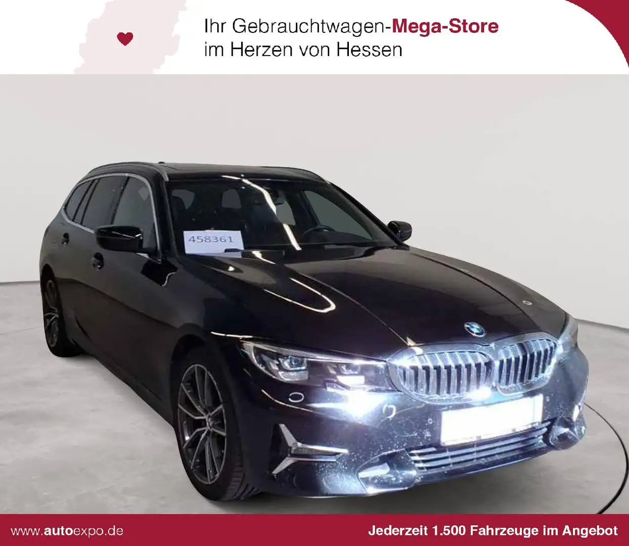 BMW 320 320d Touring Aut. Luxury Line Navi HuD Pano Schwarz - 1