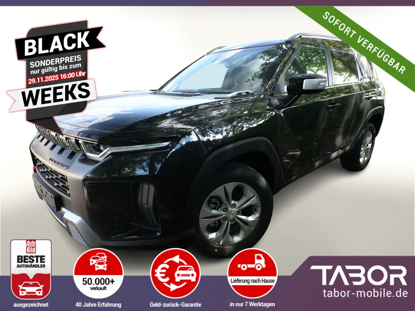 KGM Torres 1.5 T-GDi 163 LED Kam PDC 9"-DAB CarPlay Noir - 1