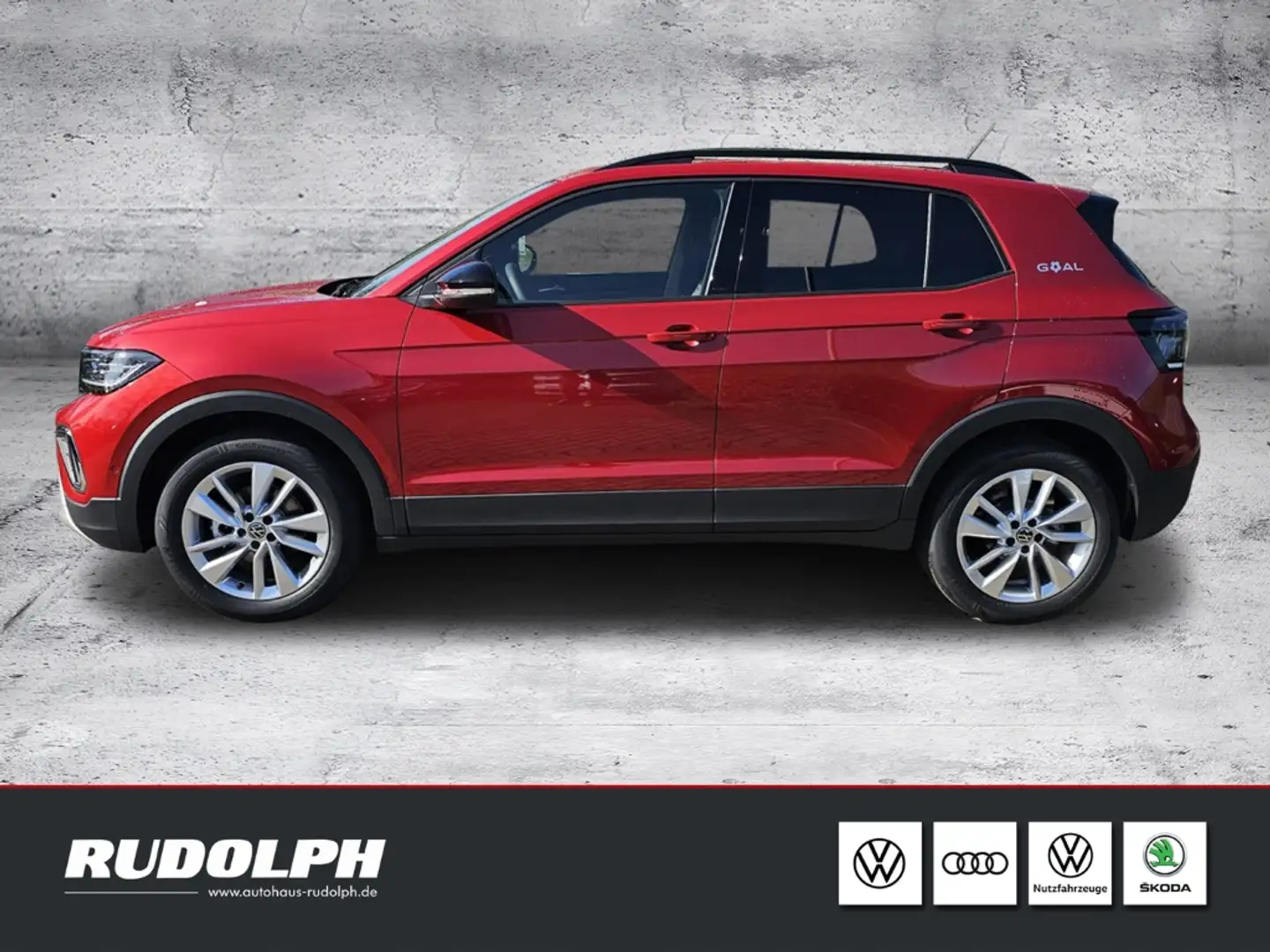Volkswagen T-Cross 1.0 TSI Goal 6-Gang LED Navi AHK ACC Fernlichtass. Rot - 2