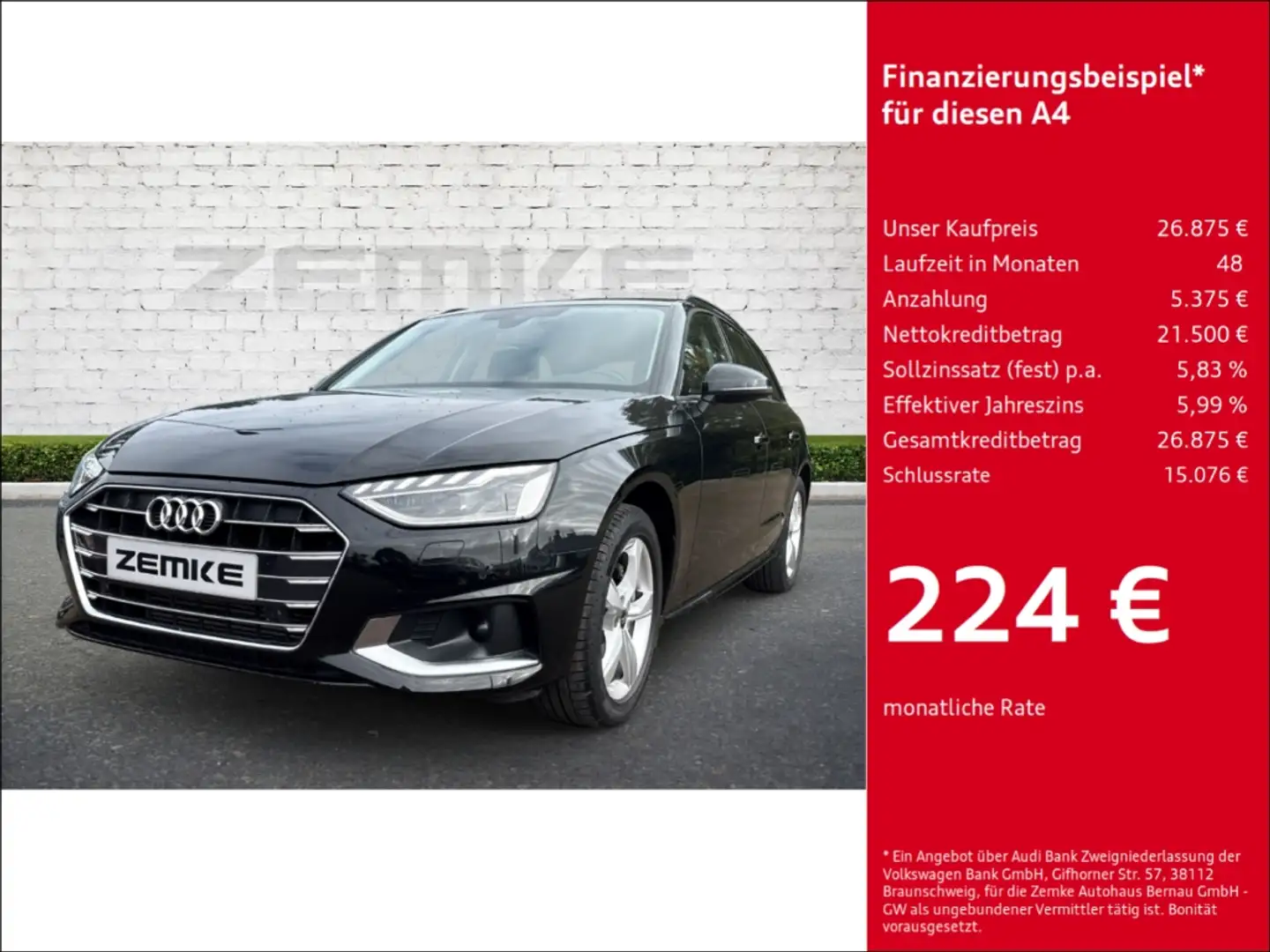 Audi A4 Avant 40 TFSI S tronic advanced Navi Digitales Coc Negro - 1