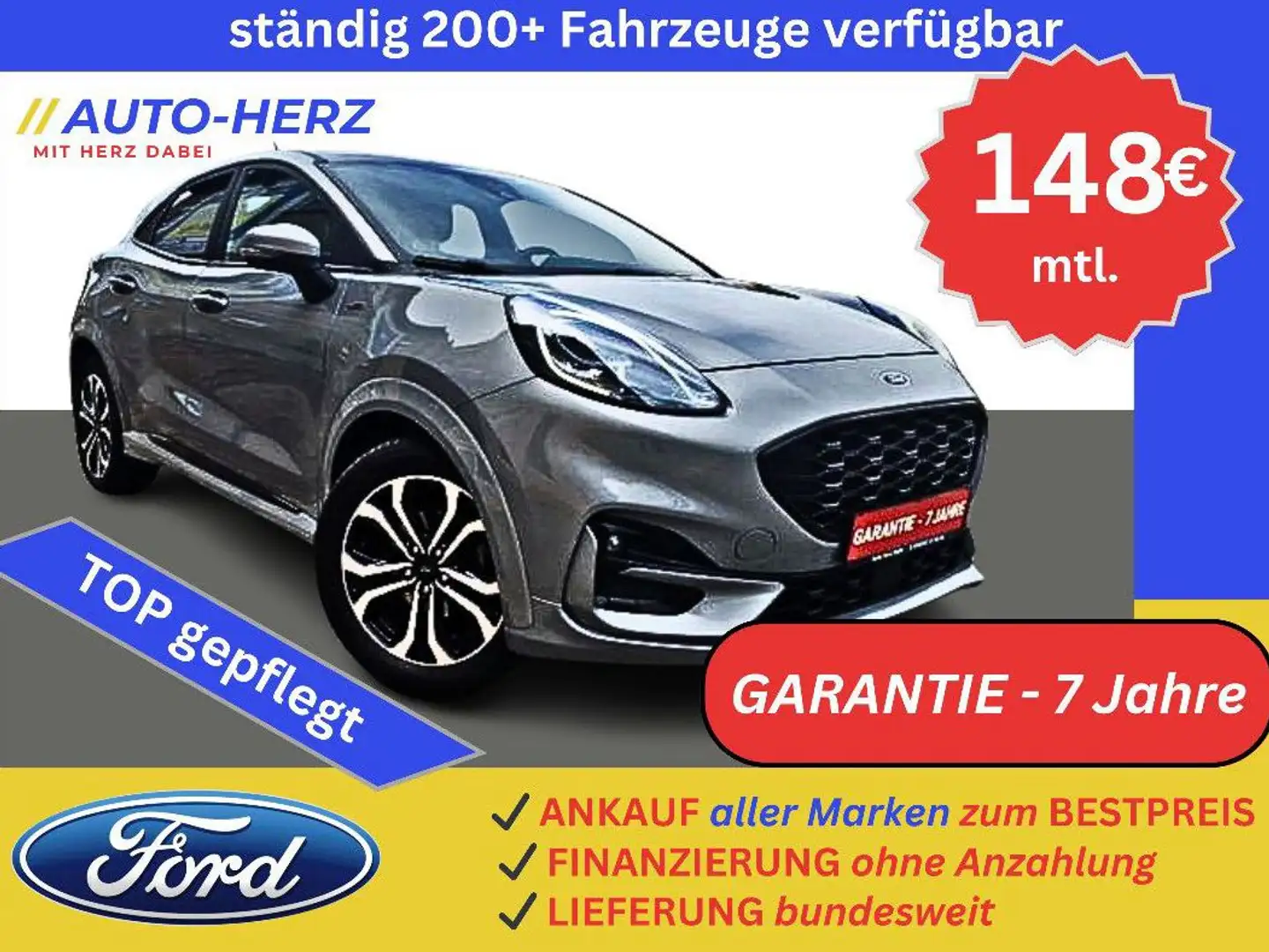 Ford Puma ST-Line LED+Sitz&Lenkradh+PDC+Navi+Klimaaut Silber - 1
