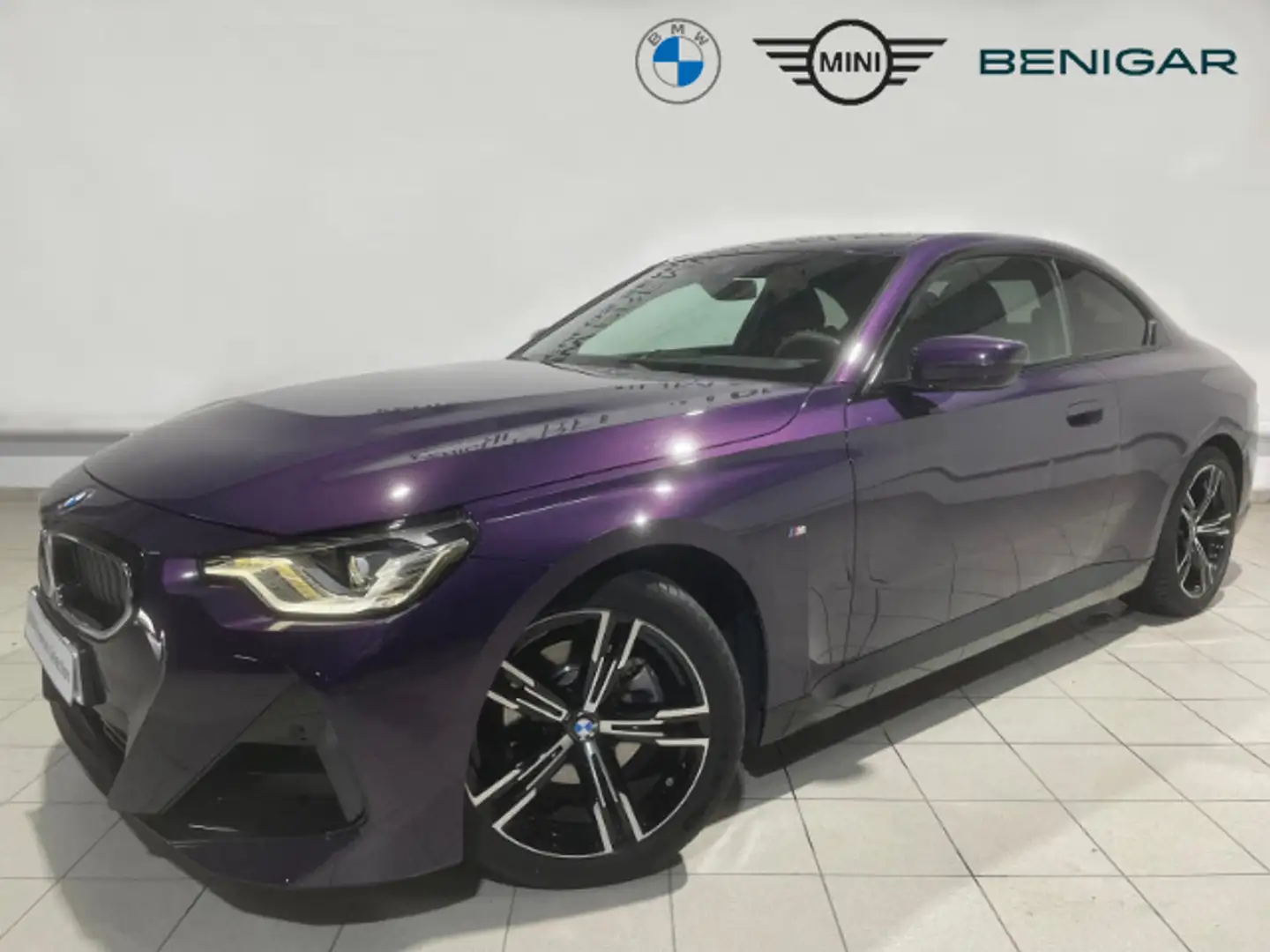 BMW 220 220dA Coupé Mauve - 1