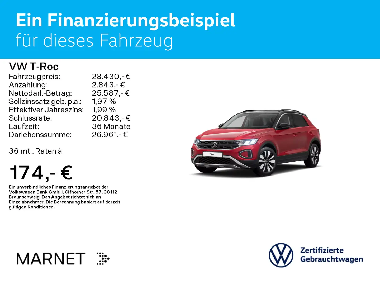 Volkswagen T-Roc 1.5 TSI DSG MOVE *NAVI*LED*PDC*ASG*SHZ  * Rouge - 2