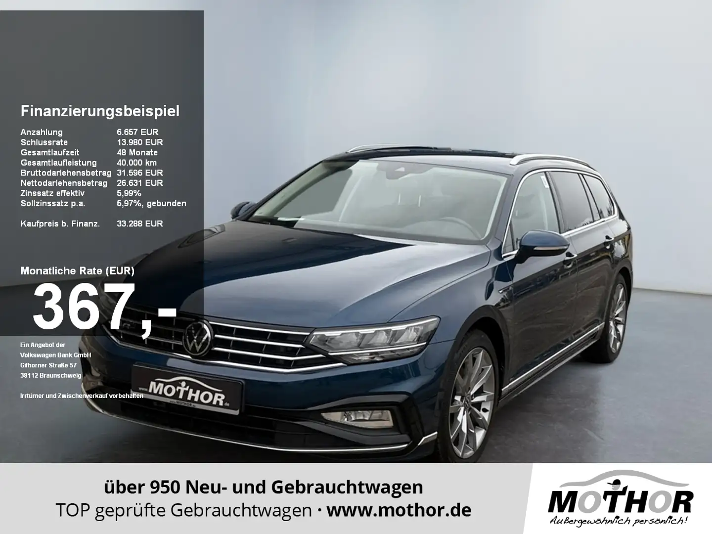 Volkswagen Passat Variant R-Line 2.0 TDI DSG Digital Cockpit Blau - 1