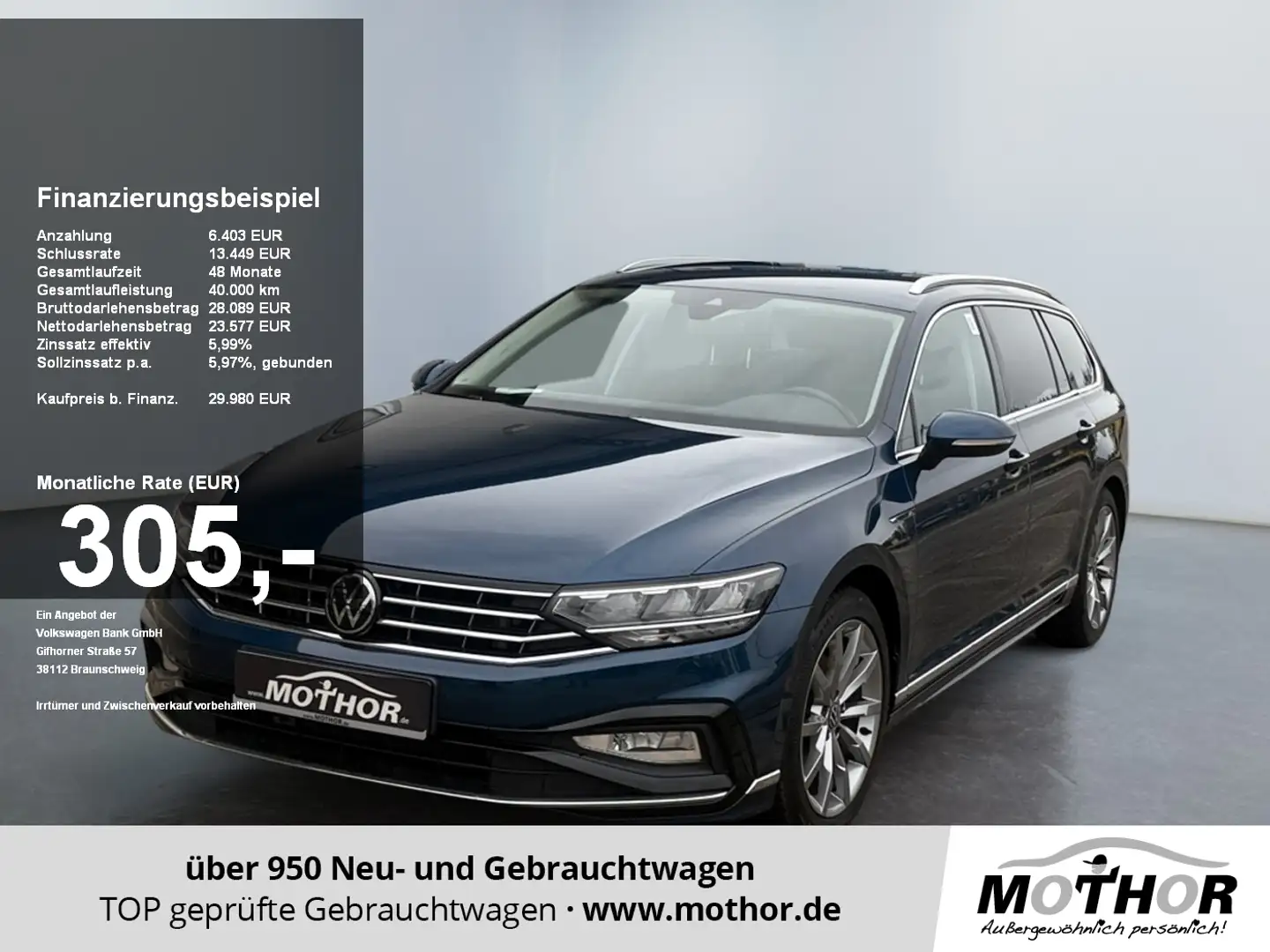 Volkswagen Passat Variant R-Line 2.0 TDI DSG Digital Cockpit Blau - 1