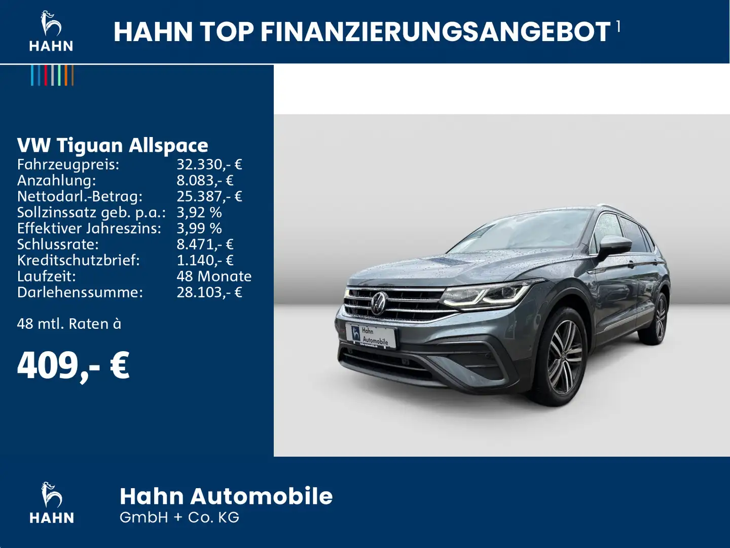 Volkswagen Tiguan Allspace 1.5 TSI DSG Life Navi LED Sitzh Grau - 2