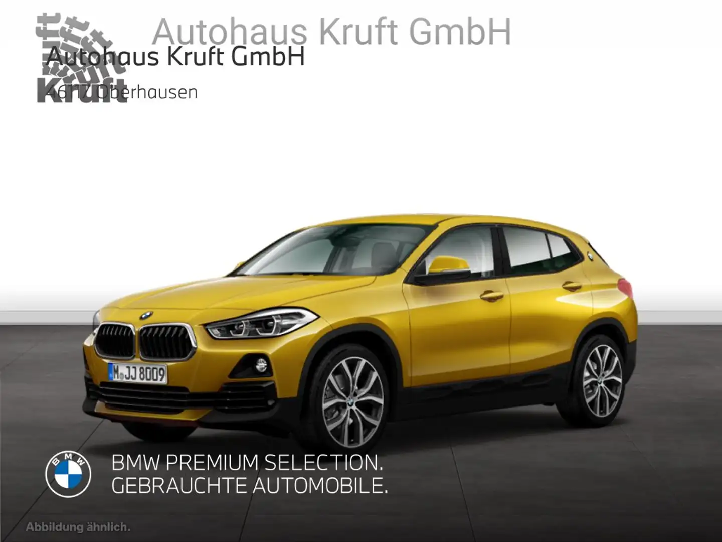 BMW X2 sDrive18i ADV+AUTOM+NAVI+AHK+LM19+LED+PDC Gelb - 2