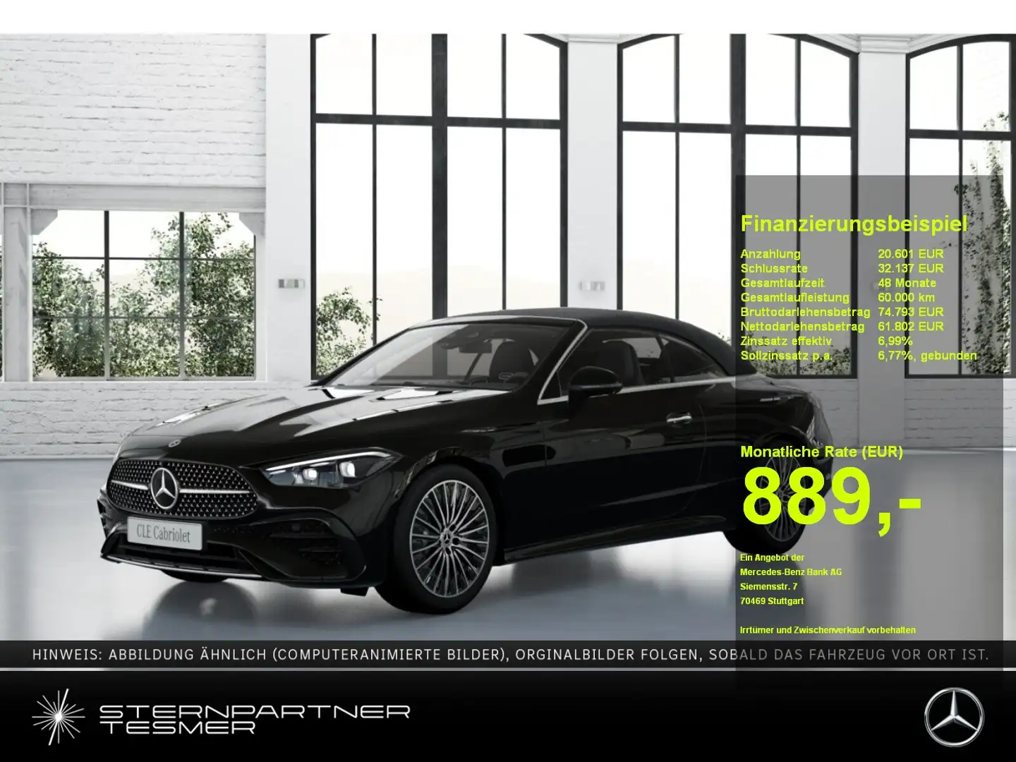 Mercedes-Benz CLE 300 4M Cabriolet #AMG #SITZKLIMA #HUD #360° Negru - 1