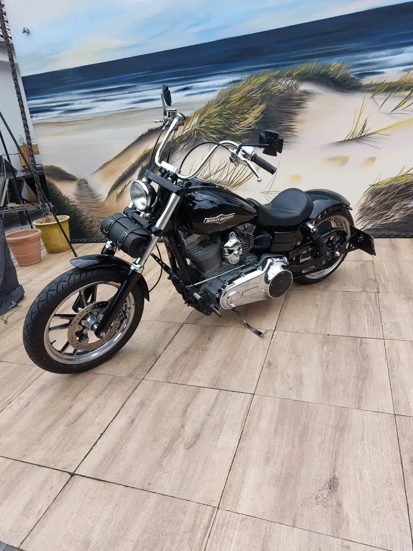 Harley-Davidson Dyna Glide vorgelegte Fußrasten sitz aufgepolstert neuer hint Černá - 1