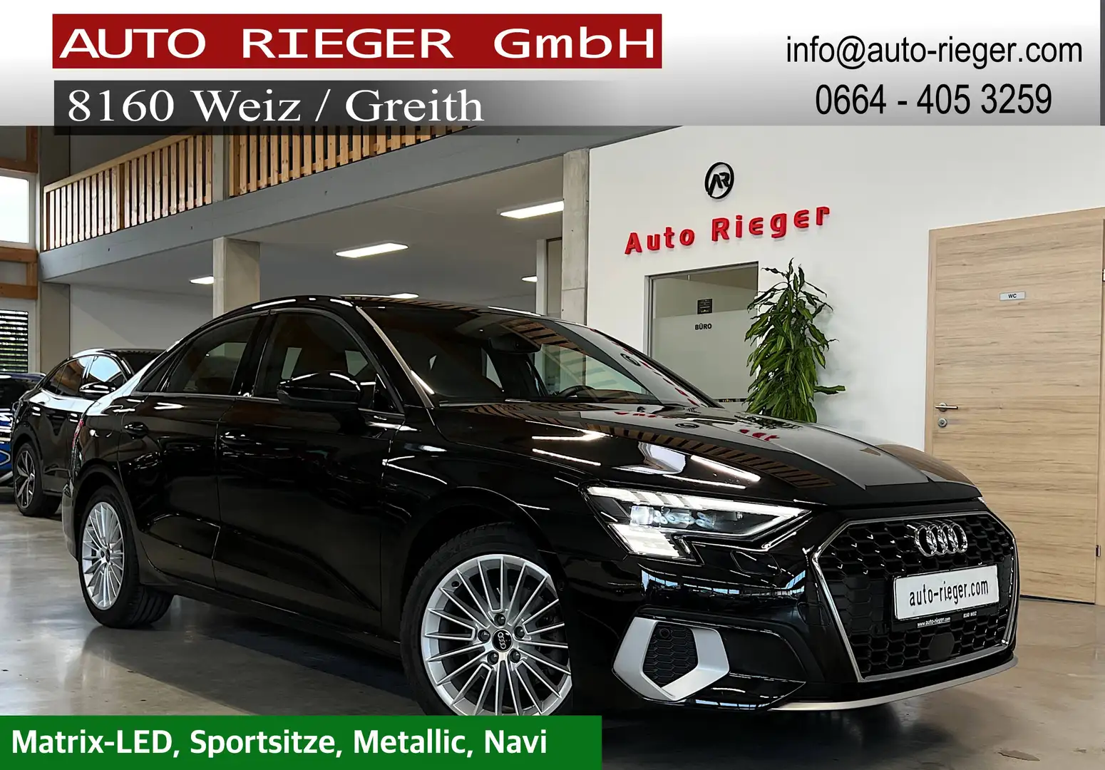 Audi A3 35 TDI advanced Matrix-LED, Navi, Sportsitze Schwarz - 1