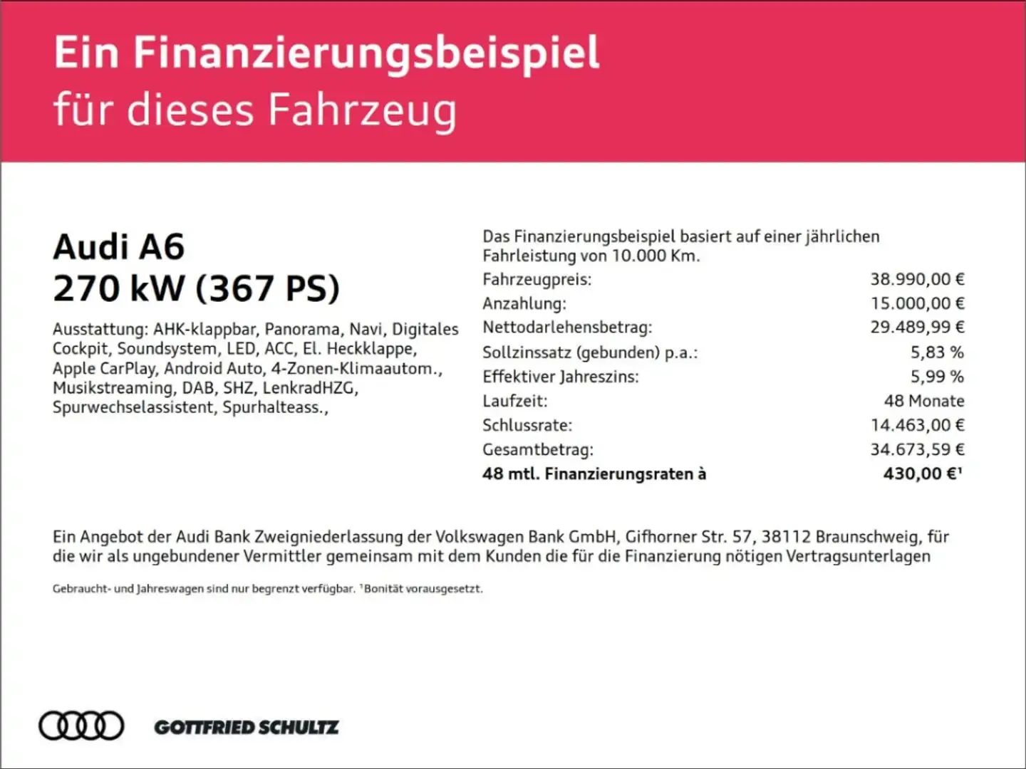 Audi A6 Avant 55 TFSI e S-Line LED NAVI APANO AHK SHZ PDC Schwarz - 2