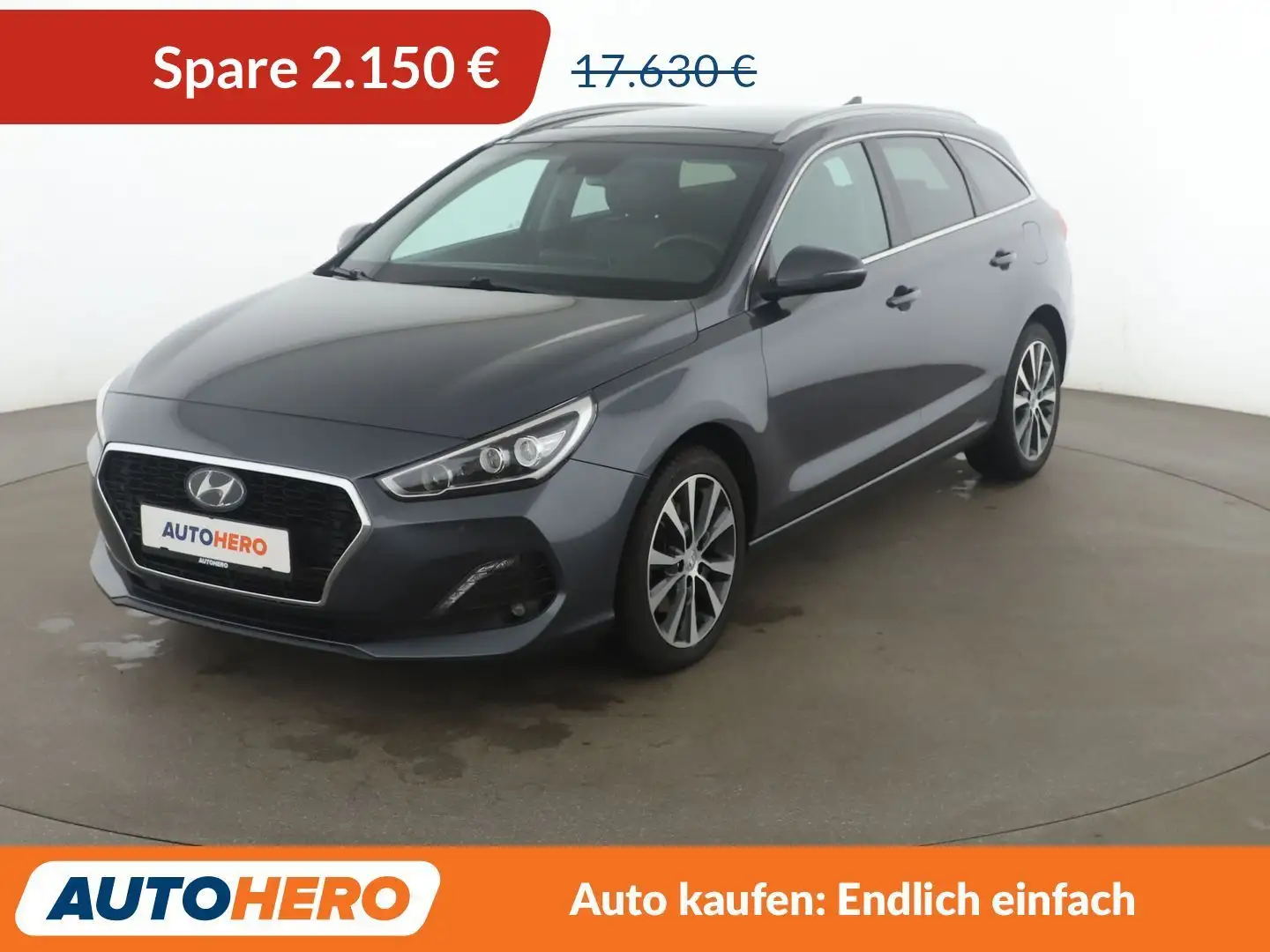 Hyundai i30 1.6 CRDi Premium Aut.*NAVI*LED*ACC*SPUR*PDC* Grau - 1