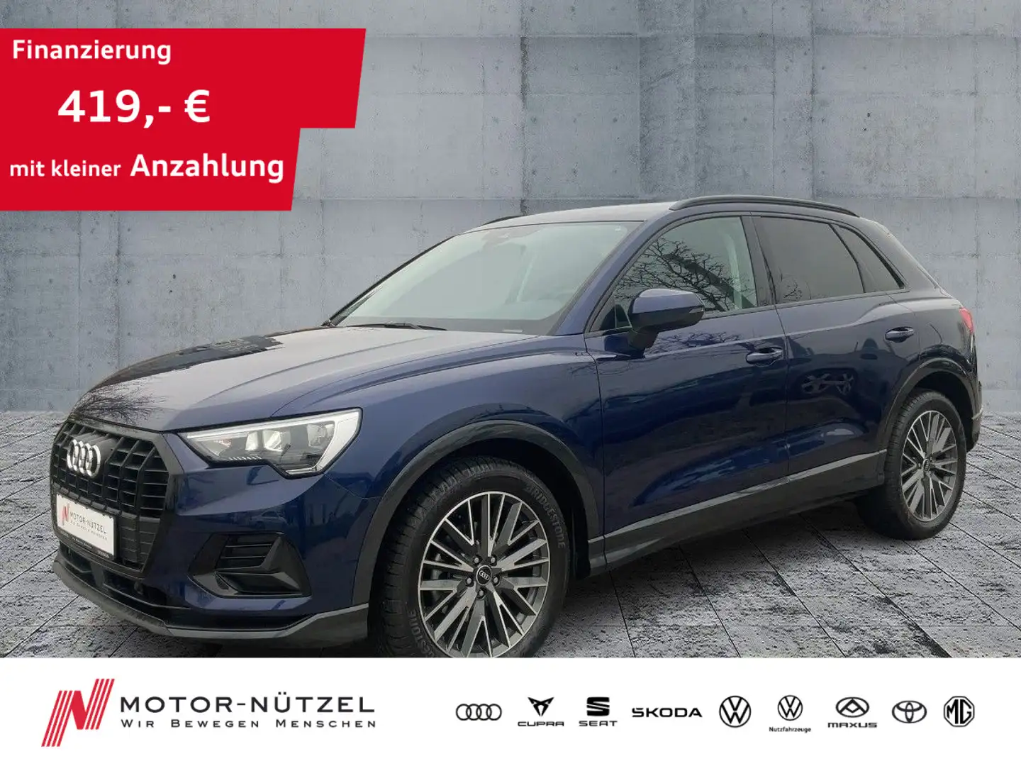 Audi Q3 35 TFSI S-TR ADVANCED PDC+ACC+SHZ+AHK+19"LM Blau - 1