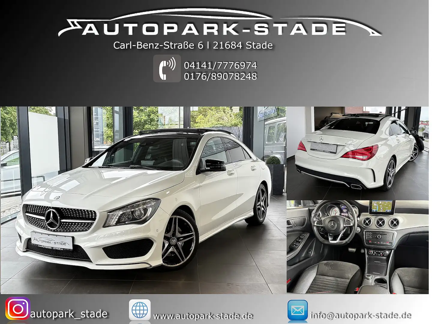 Mercedes-Benz CLA 220 d AMG 4Matic Pano Night Kamera Keyless Blanc - 1