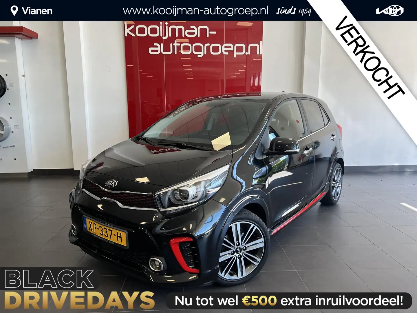 Kia Picanto 1.0 T-GDI GT-Line, 100 PK Noir - 1