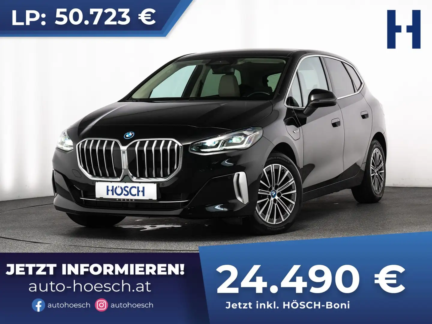 BMW 225 e xDrive Active Tourer Luxury PREMIUM TOP-PREIS Schwarz - 1