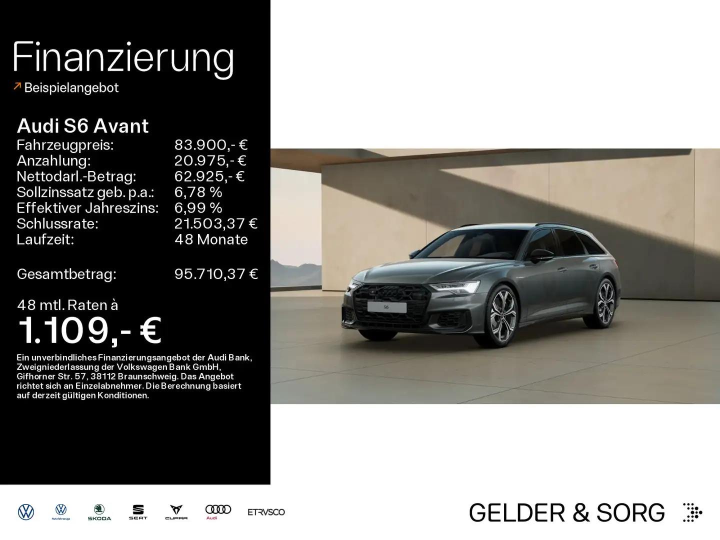 Audi S6 TDI qu. *HD-Matrix*AHK*Air*B&O*S-Sitze* Gris - 1