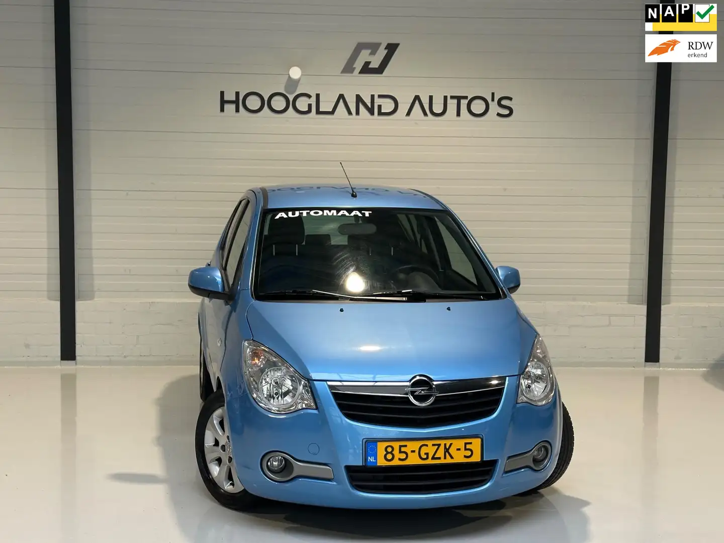 Opel Agila 1.2 Enjoy 2008 Automaat Nieuwe APK NAP Bleu - 1