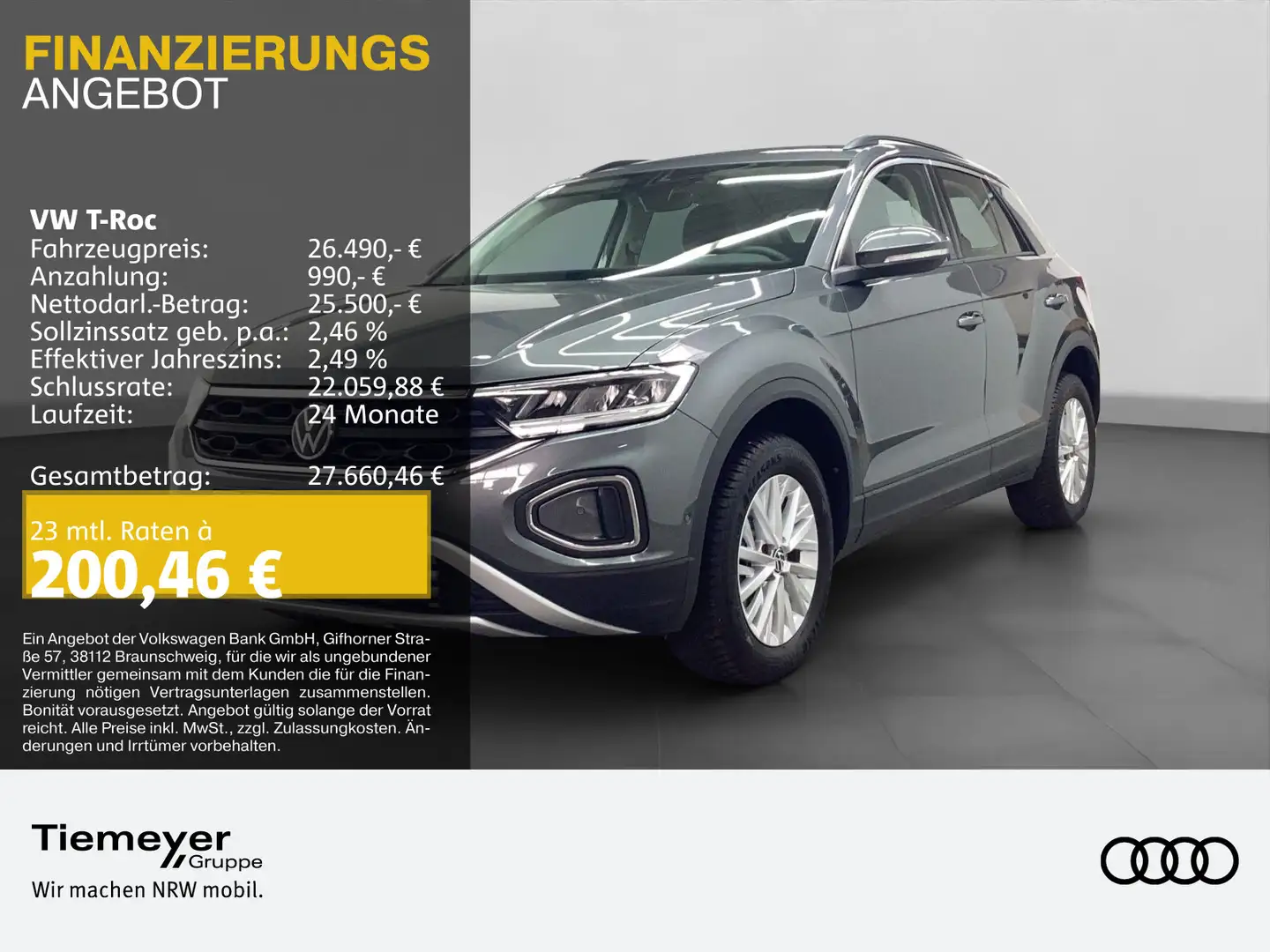 Volkswagen T-Roc 1.5 TSI DSG LIFE NAVI LED SITZHZG PDC Grau - 1