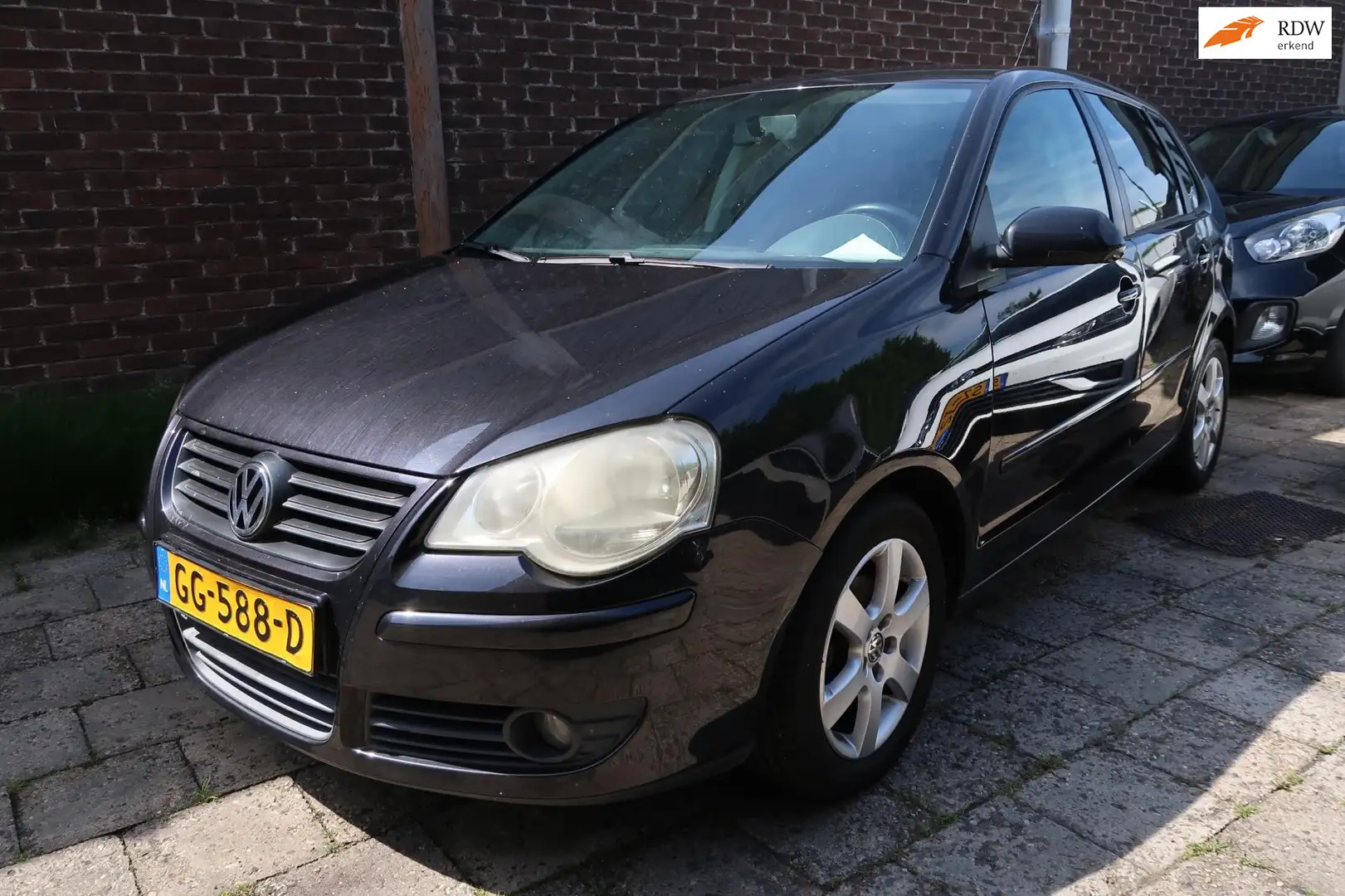 Volkswagen Polo 1.2 Easyline, Climate control, LM velgen, elektris Zwart - 1