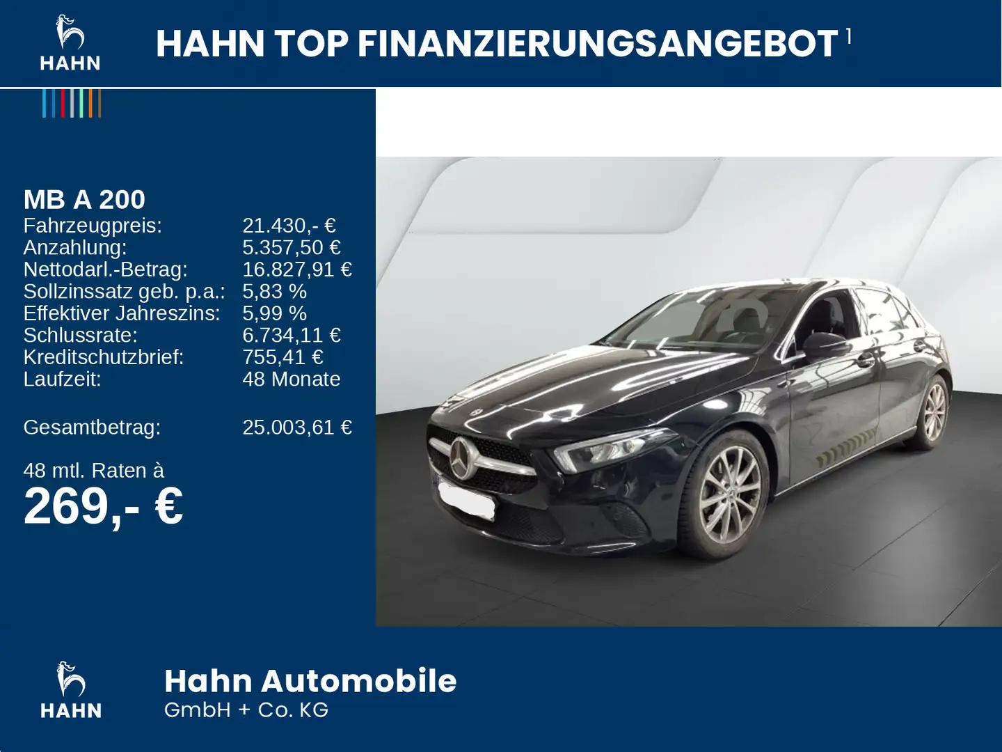 Mercedes-Benz A 200 Progressive LED Navi SHZ Temp DAB Schwarz - 2
