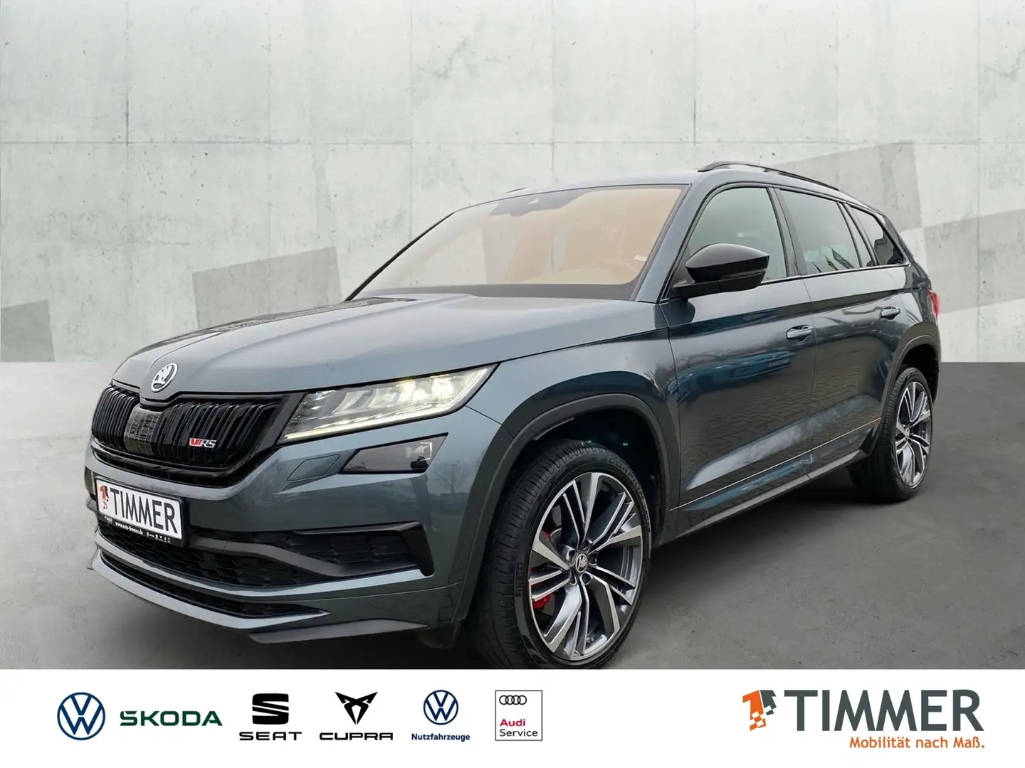 Skoda Kodiaq 2.0 TDI DSG 4x4 RS *AHK *ACC *20" *RKAM *NAVI* Grau - 1