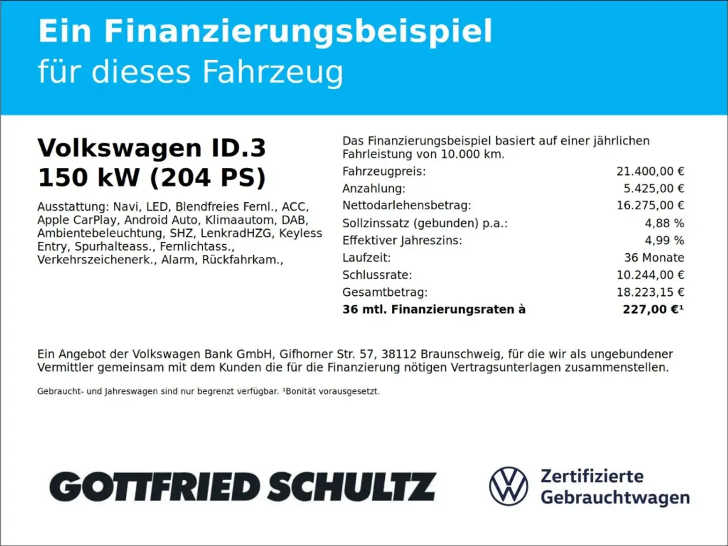 Volkswagen ID.3 Pro Performance 150 kW Business Navi ACC APP-Conne Biały - 2