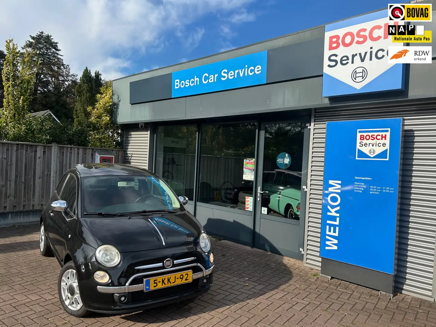 Fiat 500 POP 1.4i16V Panodak, Leren Bekleding Zwart - 1
