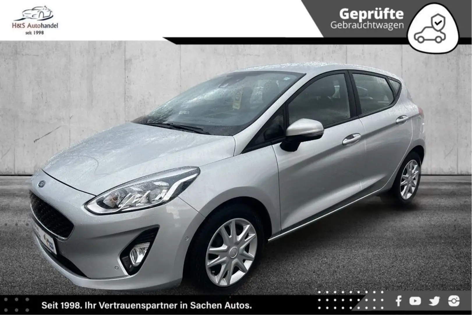 Ford Fiesta 1.H NAVI BLUET TEMP APPLE CARPLAY KAM PDC Argent - 2
