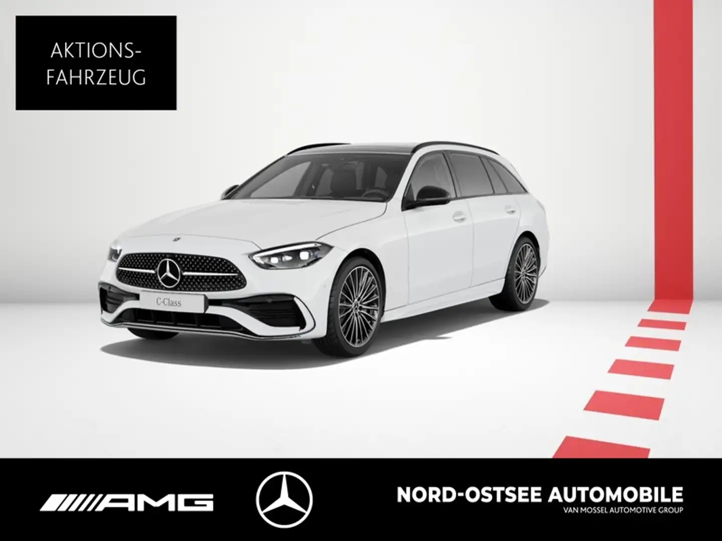 Mercedes-Benz C 300 T AMG NIGHT AHK DISTRON 3D-SOUND MEMORY Weiß - 1