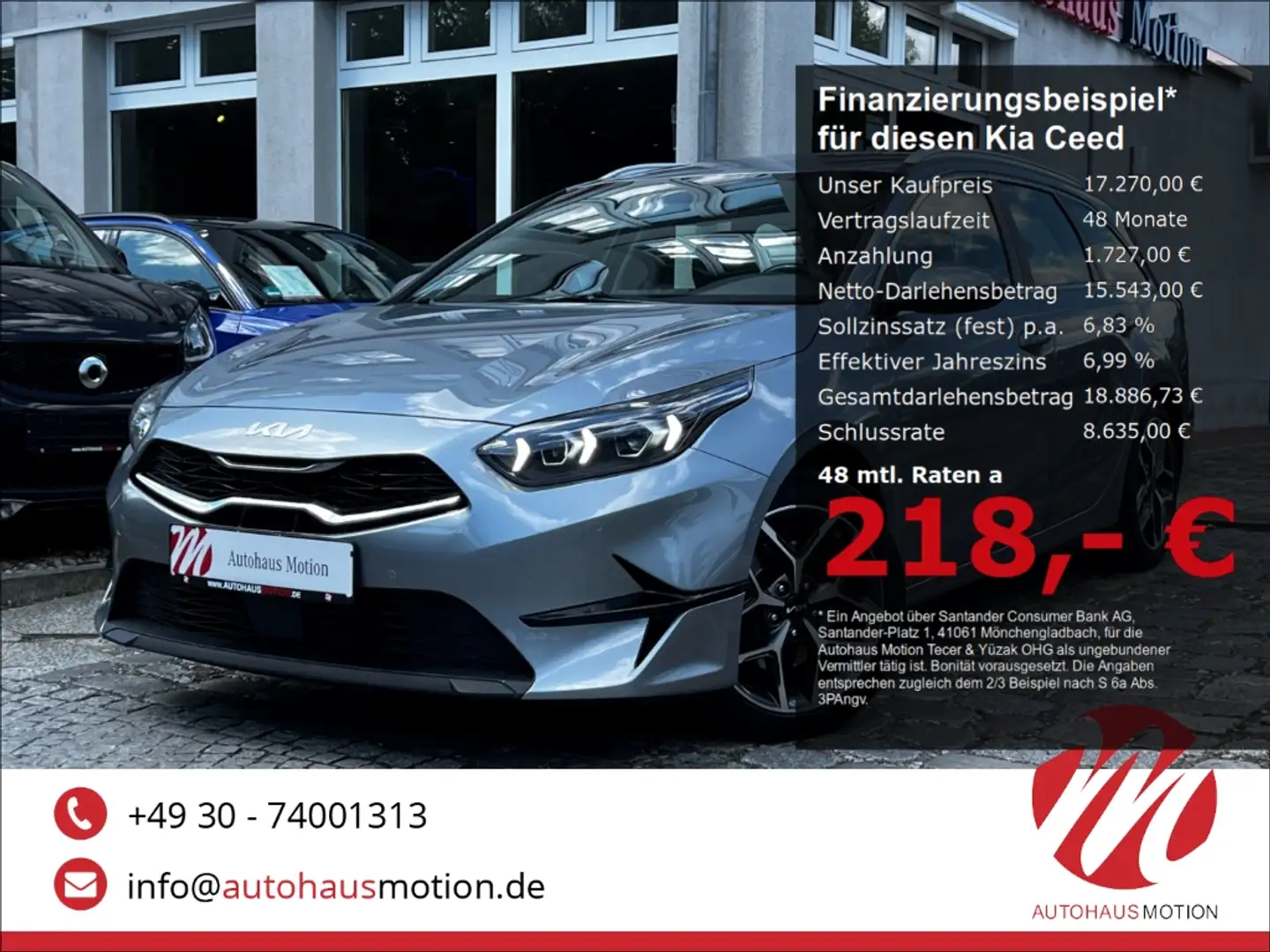 Kia Ceed / cee'd Sportswagon Spirit 1.6 CRDi LED ACC NAVI KAMERA Silber - 1