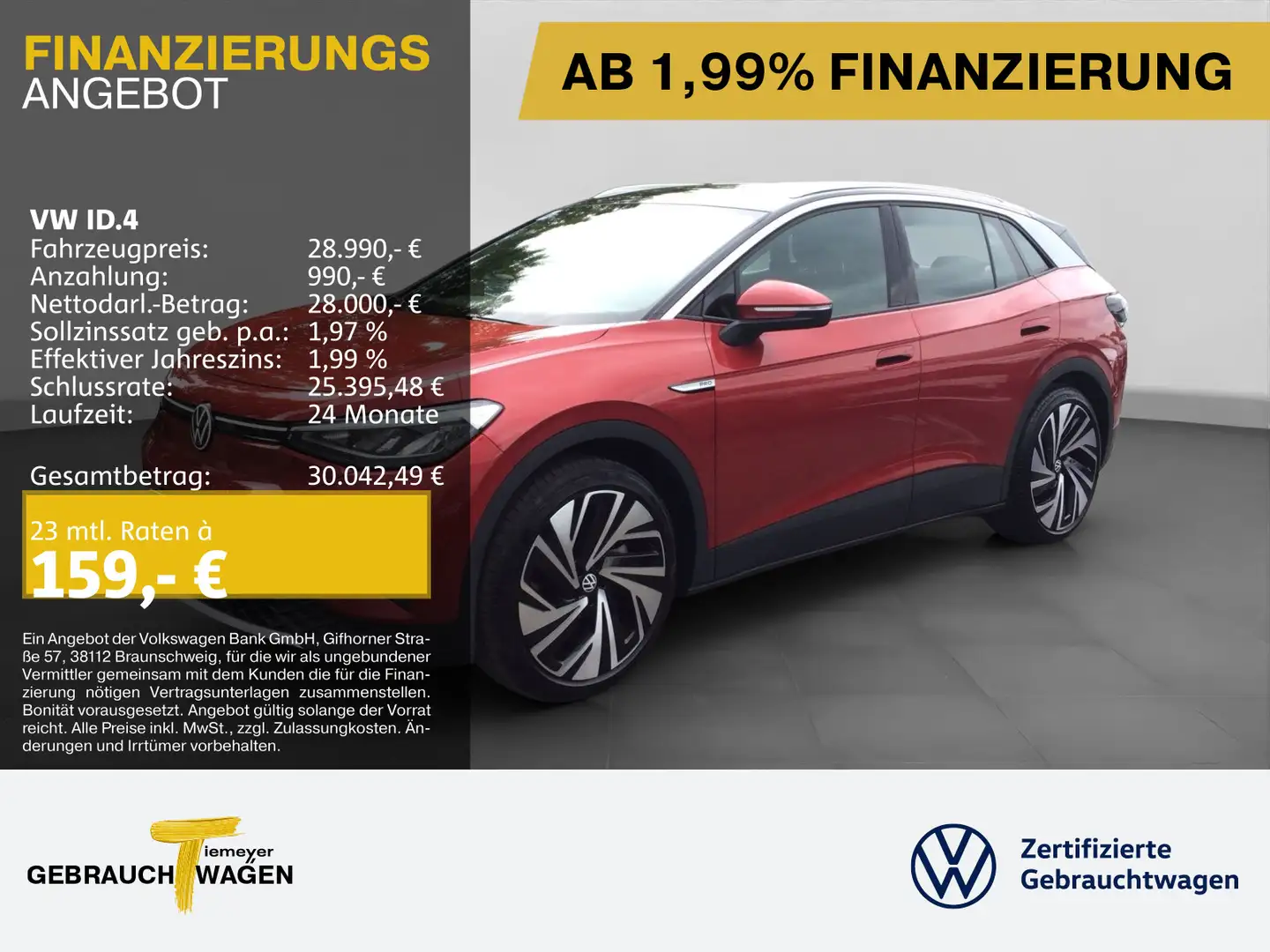 Volkswagen ID.4 PRO 4M LM21 NAVI KAMERA WÄRMEPUMPE Rot - 1