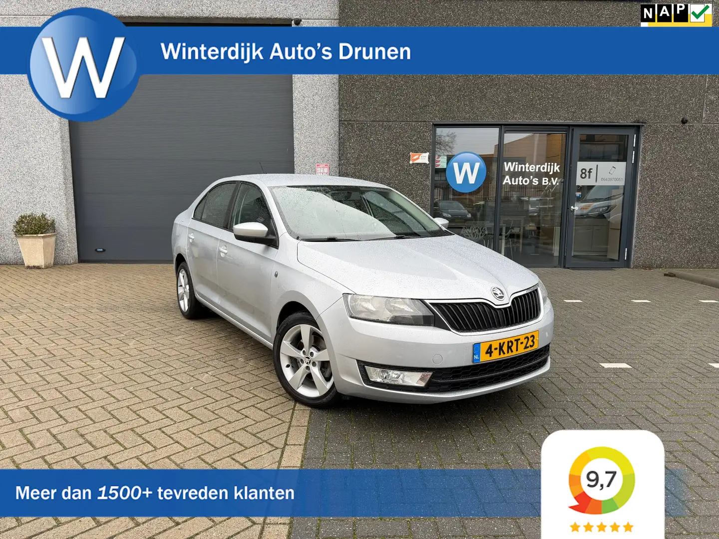 Skoda Rapid/Spaceback 1.2 TSI Greentech Airco, Cruise, Navigatie, NAP Grijs - 1