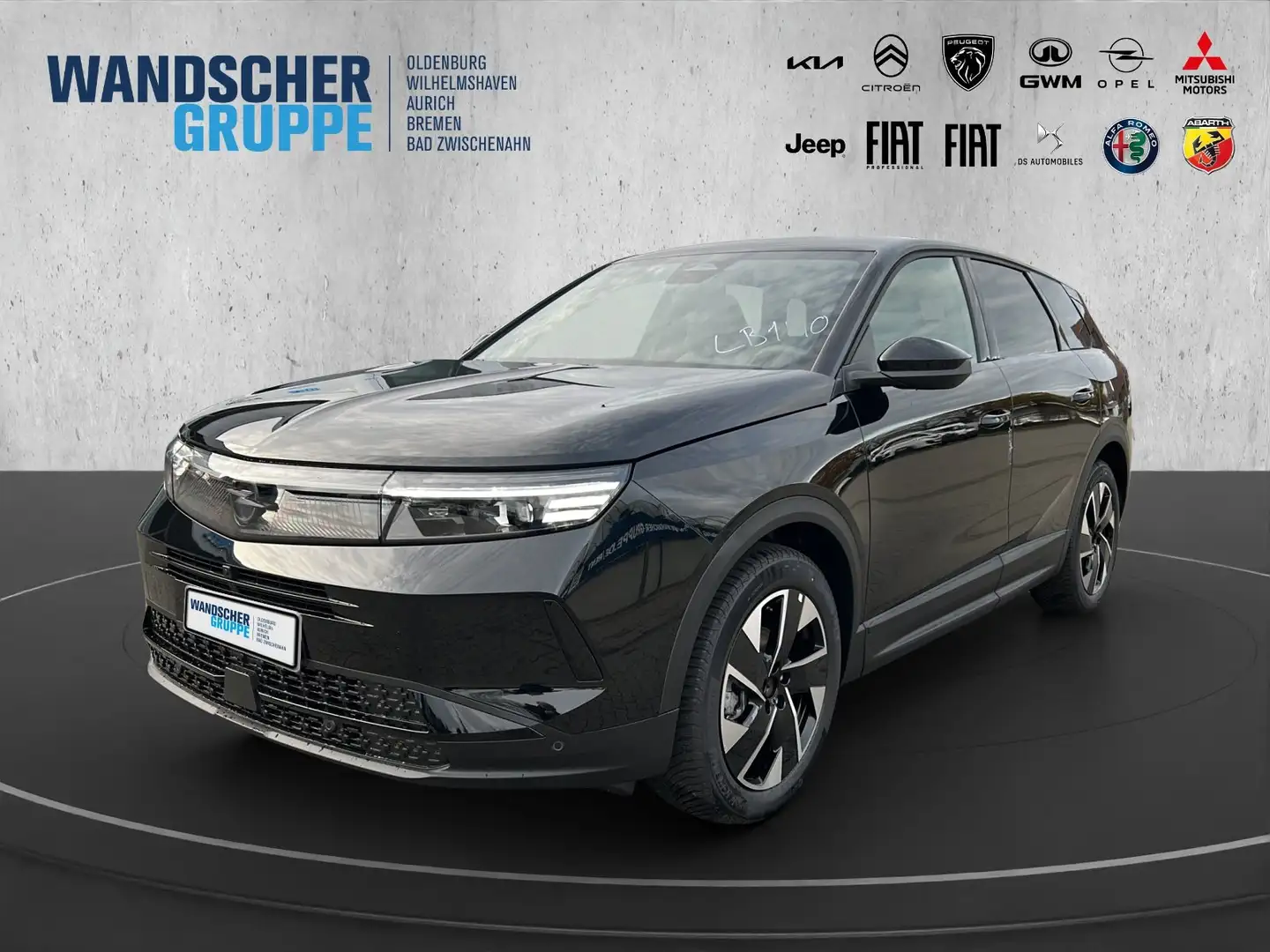 Opel Grandland 1.2 GS Hybrid eDCT6 360+HUD+Kam+KeyLess Zwart - 1