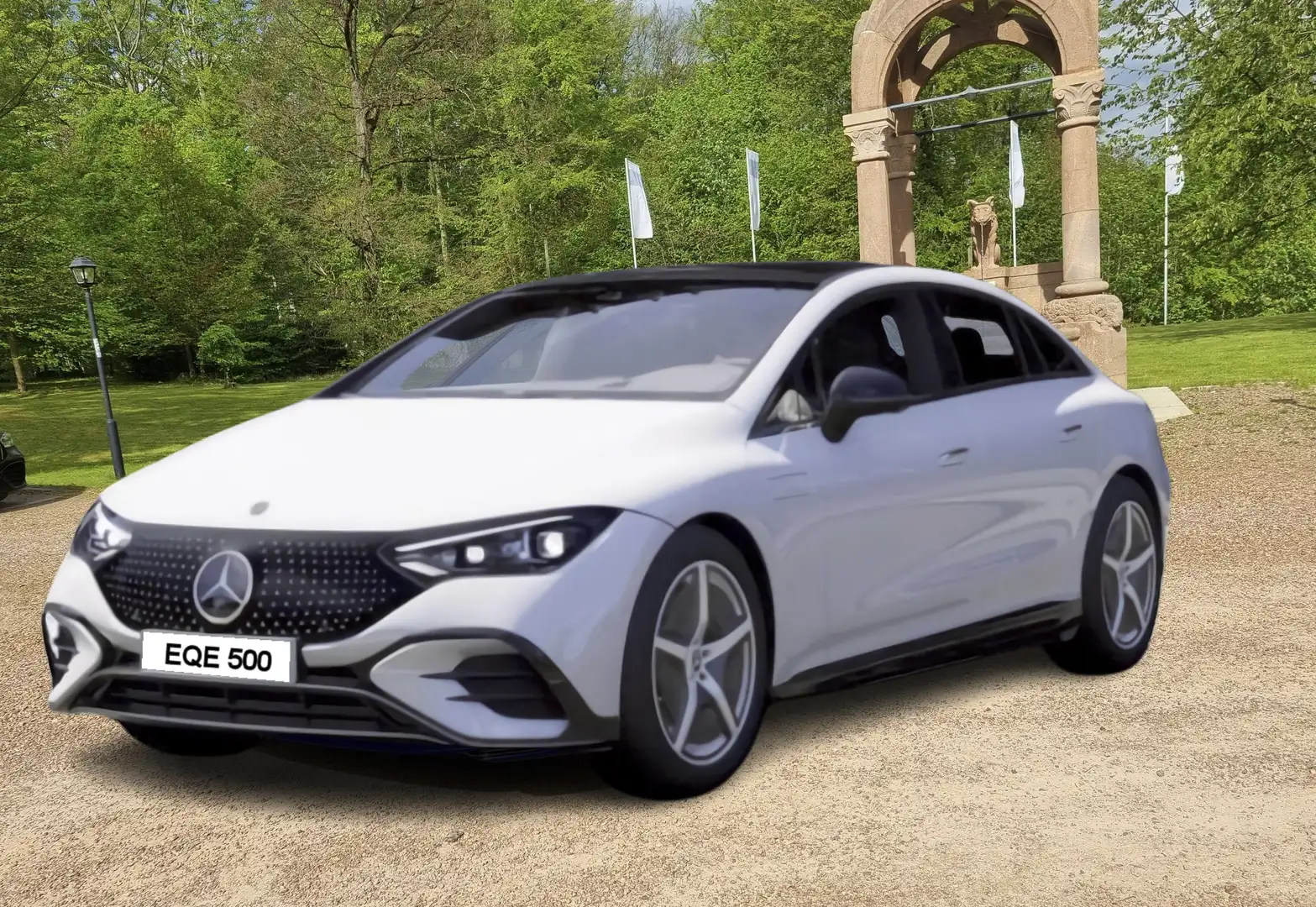 Mercedes-Benz EQE 500 AMG EQE 500 4M Night HyperScre. Mass. Pano NP125 Weiß - 2