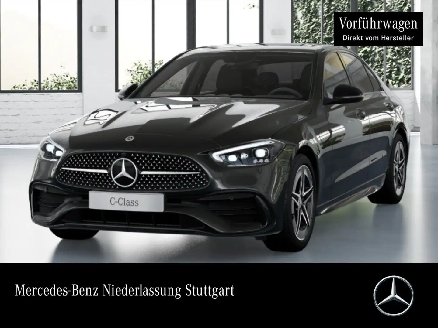 Mercedes-Benz C 300 de AMG+NIGHT+AHK+KAMERA+TOTW+KEYLESS+9G Gris - 1