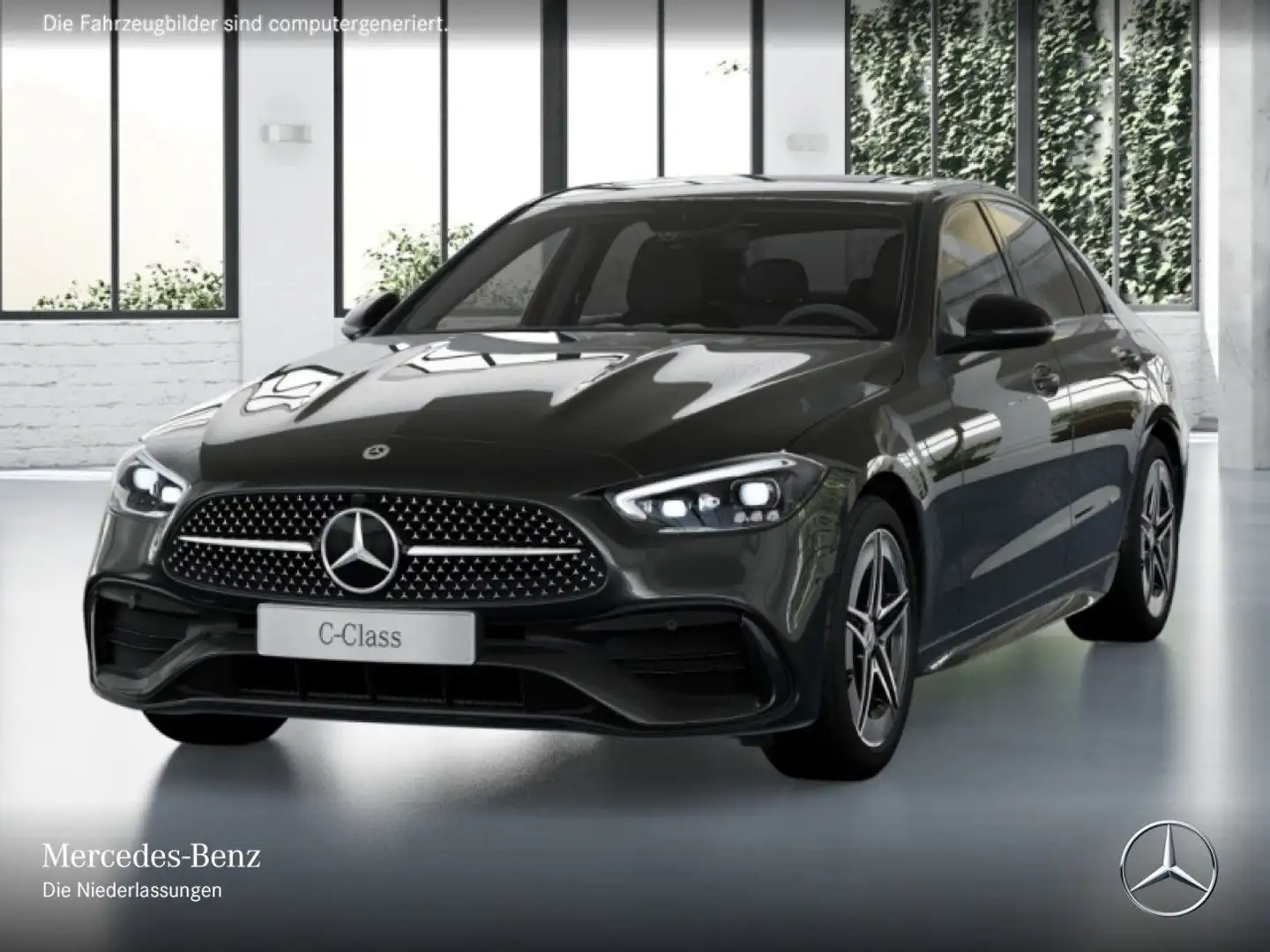 Mercedes-Benz C 300 de AMG+NIGHT+AHK+KAMERA+TOTW+KEYLESS+9G Grau - 2