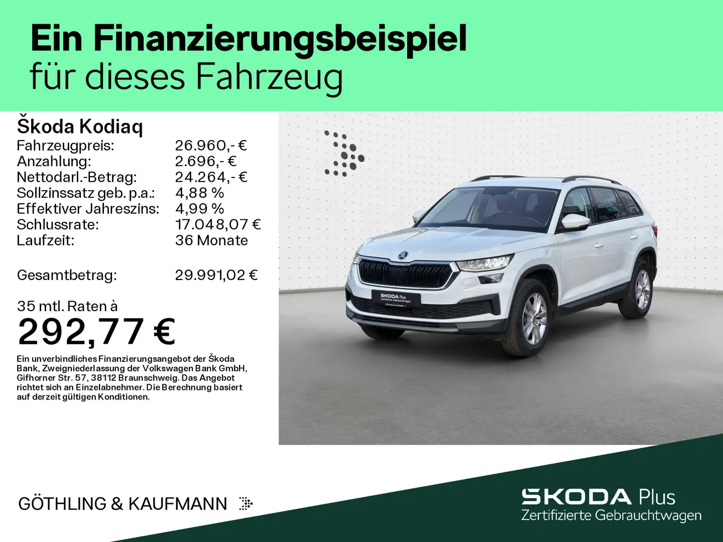 Skoda Kodiaq Ambition 2.0 TDI DSG*NAVI*360*SHZ*SideAss Blanc - 2