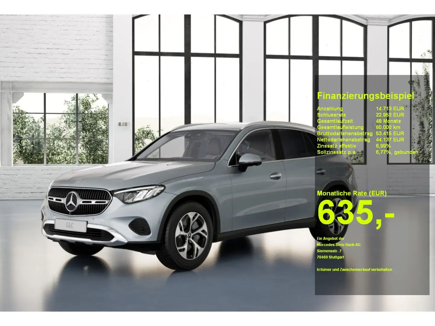 Mercedes-Benz GLC 300 de 4M Avantgarde AHK Kamera Distronic Silber - 1