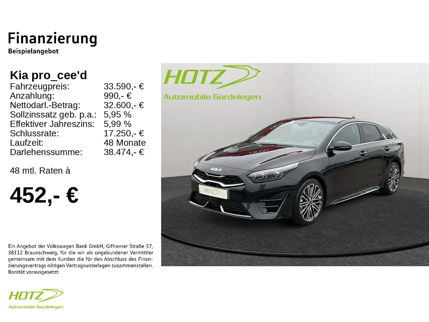 Kia ProCeed 1.5T DCT7 GT-Line AHK Schwarz - 2