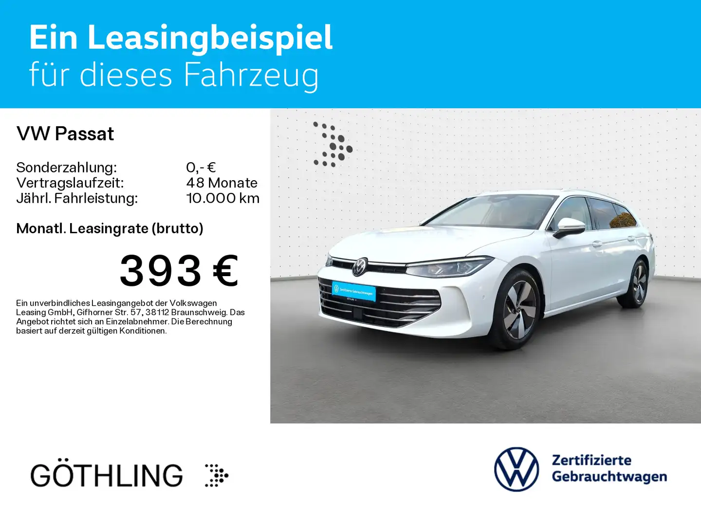 Volkswagen Passat 2.0 TDI DSG ELEG*IQ.LIGHT*AHK*KAM*NAVI*IQ Weiß - 2