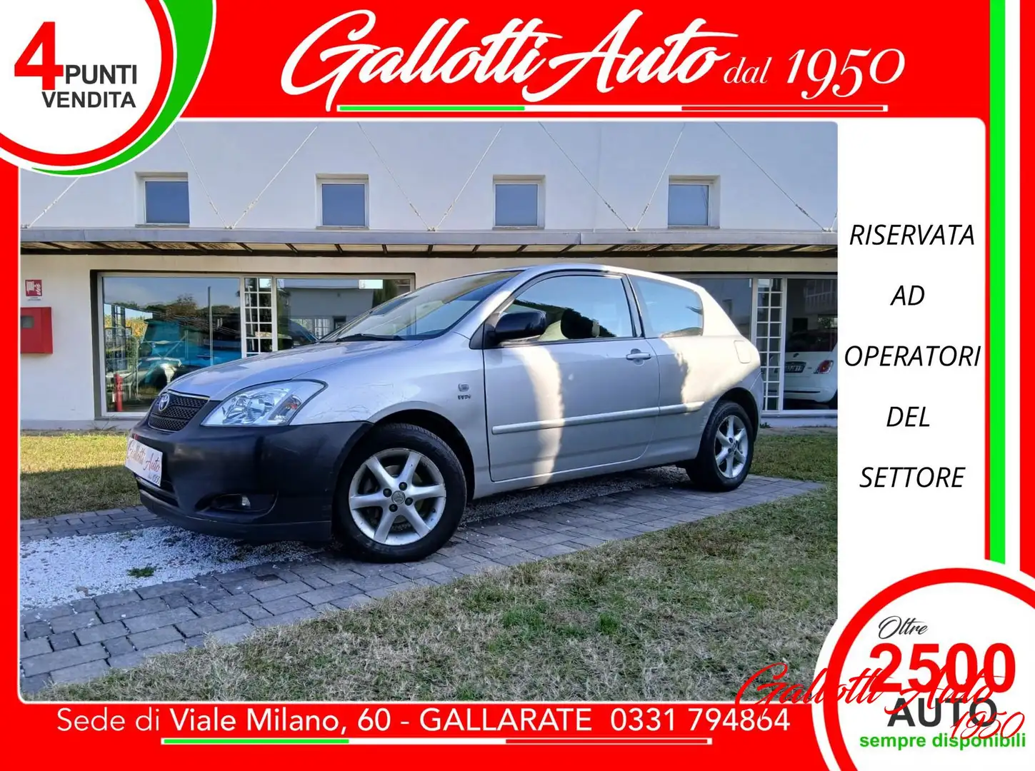 Toyota Corolla Corolla 1.4 16V 3 porte Argento - 1