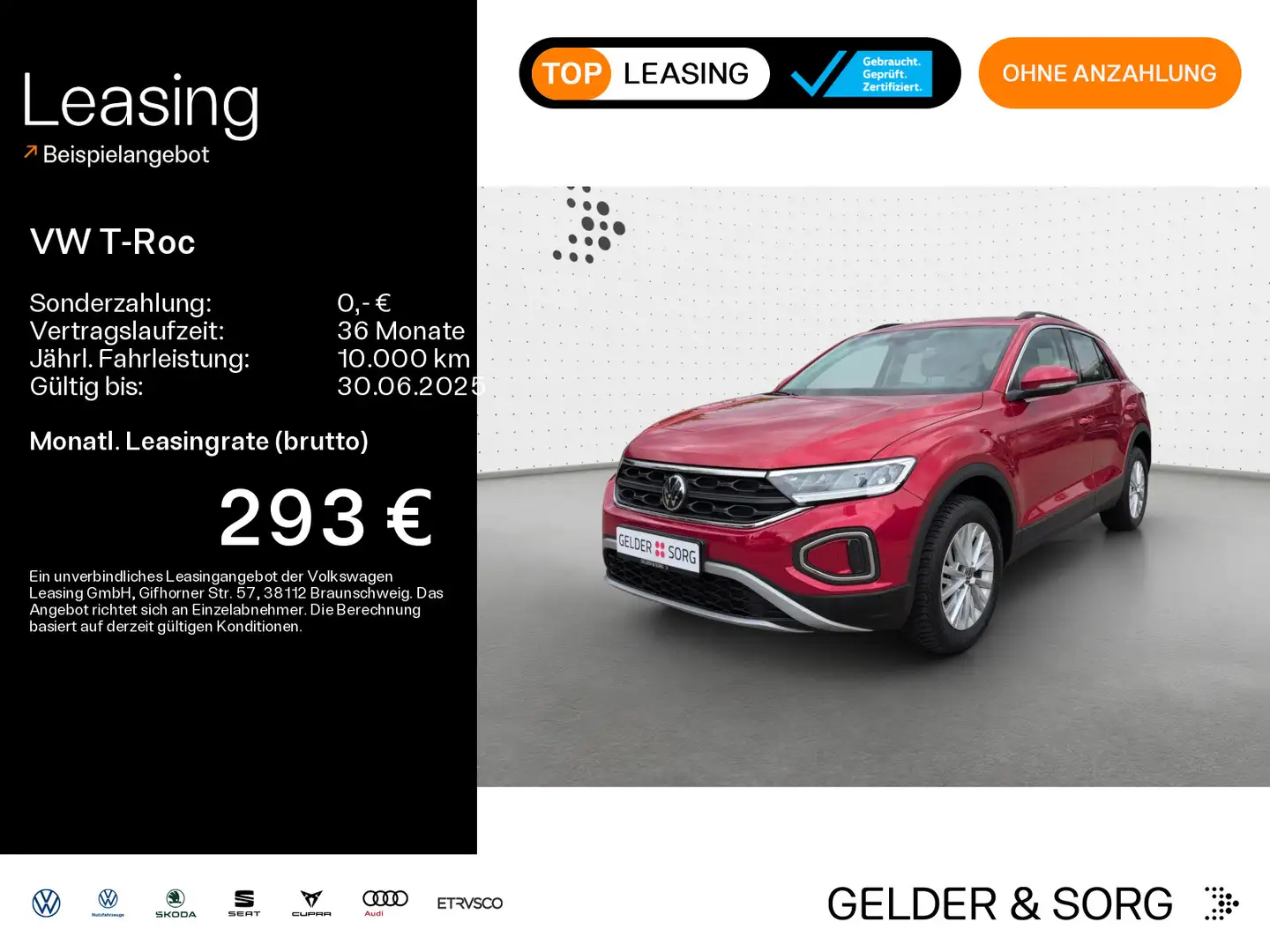 Volkswagen T-Roc T-ROC Life 1.5 TSI AHK*LED*Navigation*Digital Rojo - 1