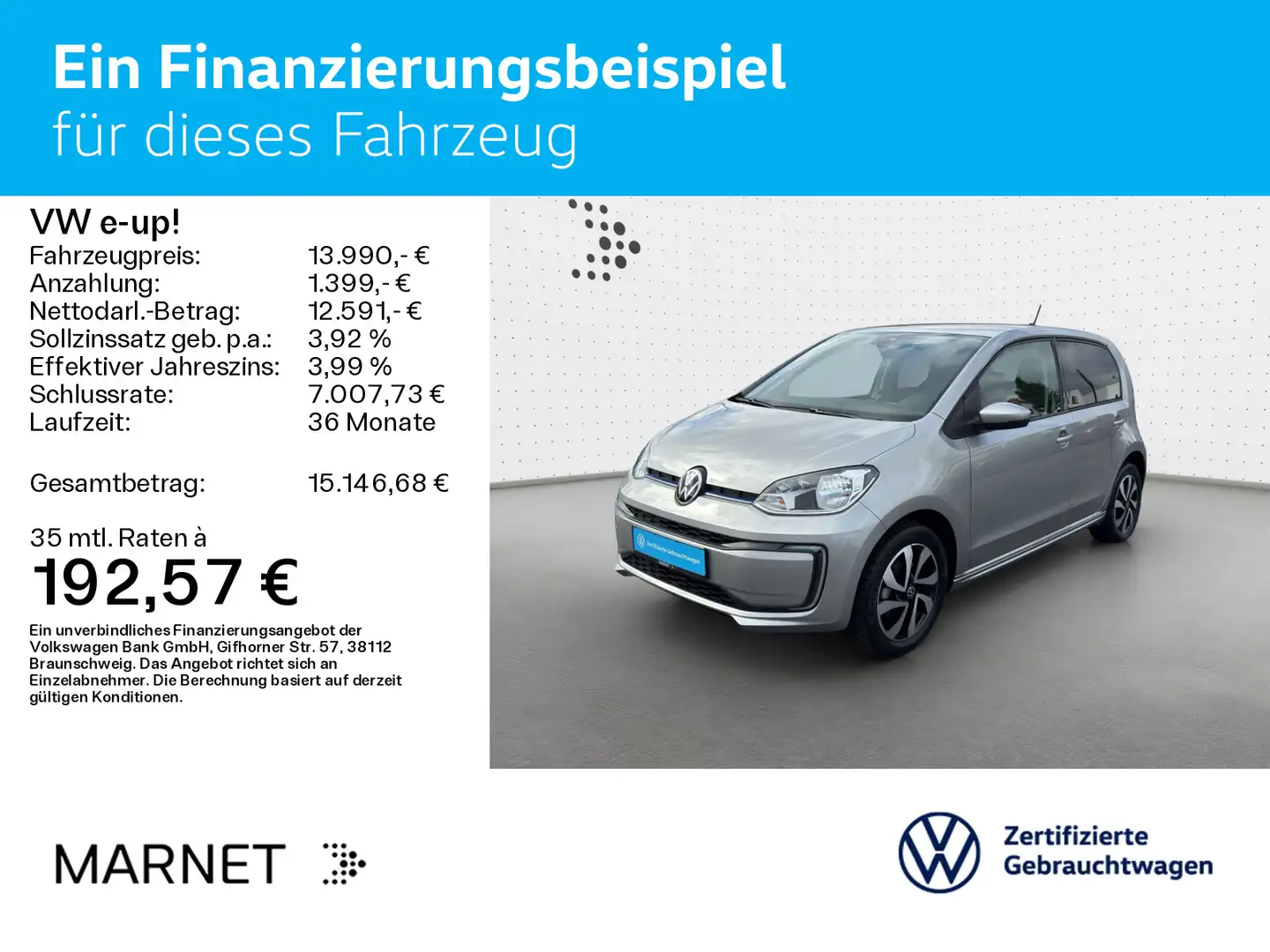 Volkswagen e-up! move *KAM*SHZ*GRA*MFL* Silber - 2