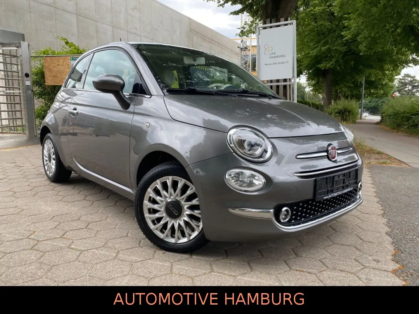 Fiat 500 *Klima*Teil-Leder*NAVI*Panorama*1.Hand Grigio - 1