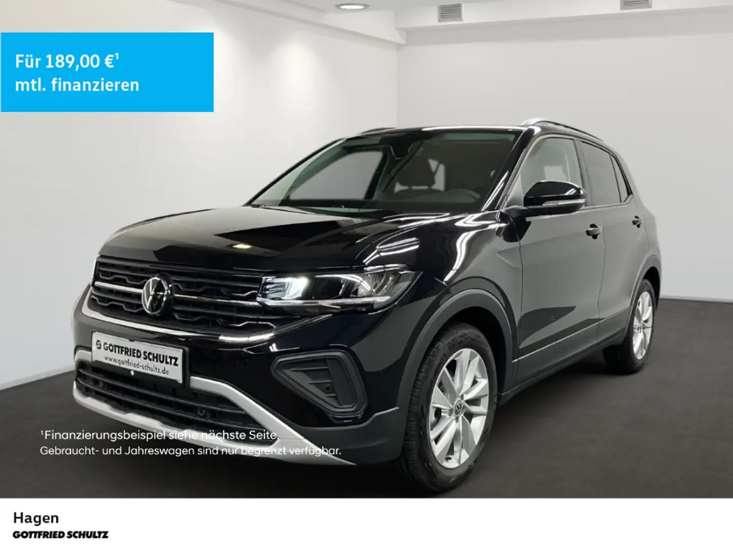 Volkswagen T-Cross 1.0 TSI LED AHK ACC CarPlay Life Schwarz - 1