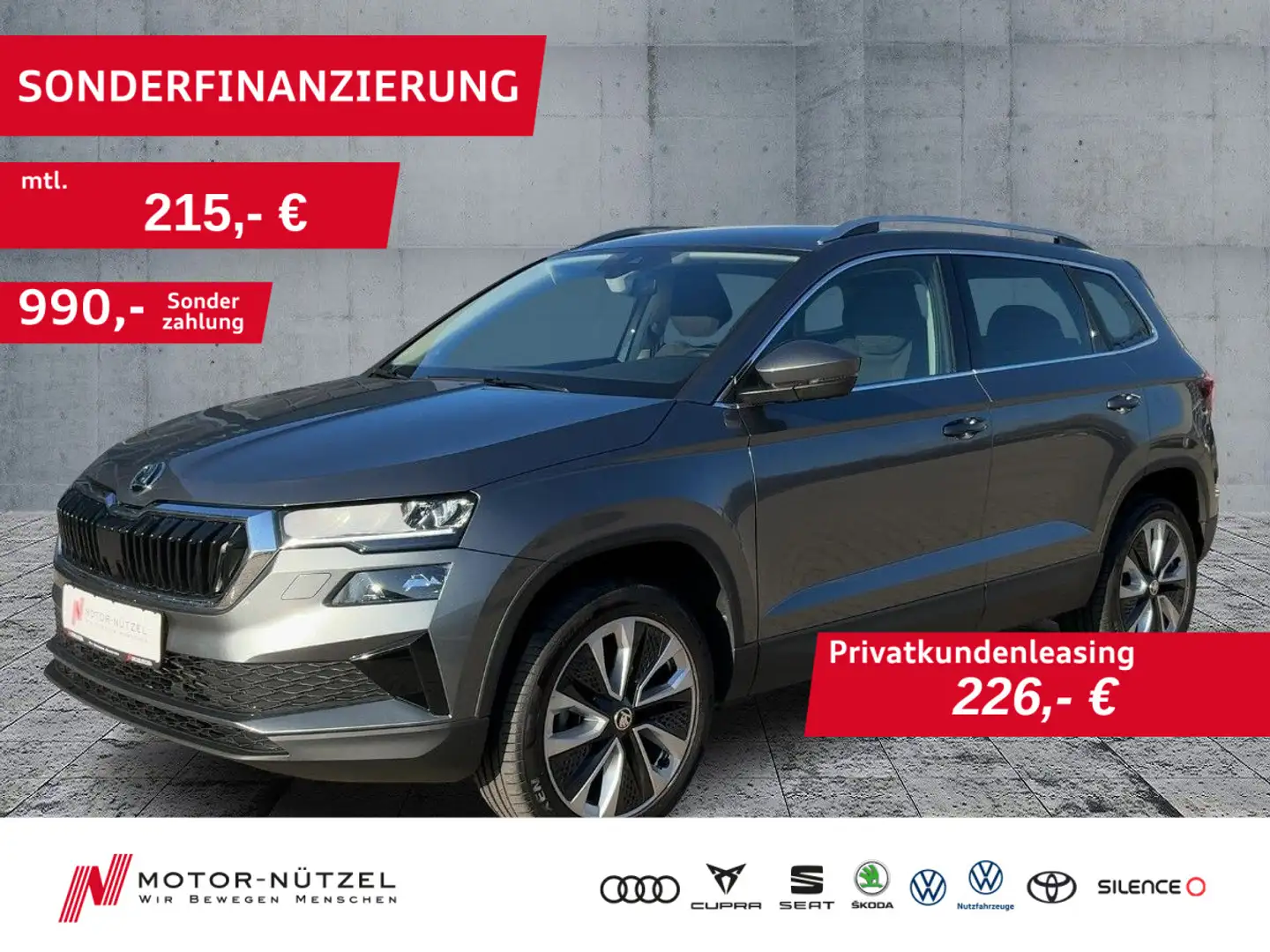 Skoda Karoq 1.0 TSI SELECTION LED+ACC+APP+SHZ+PDC+18" Grau - 1